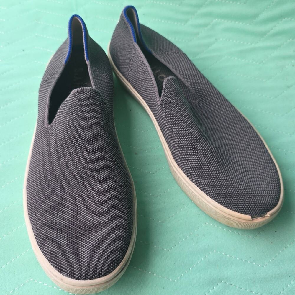 Rothy's Original Slip On Sneaker 8 Dark Gray Clean Sustainable Recycled Washable